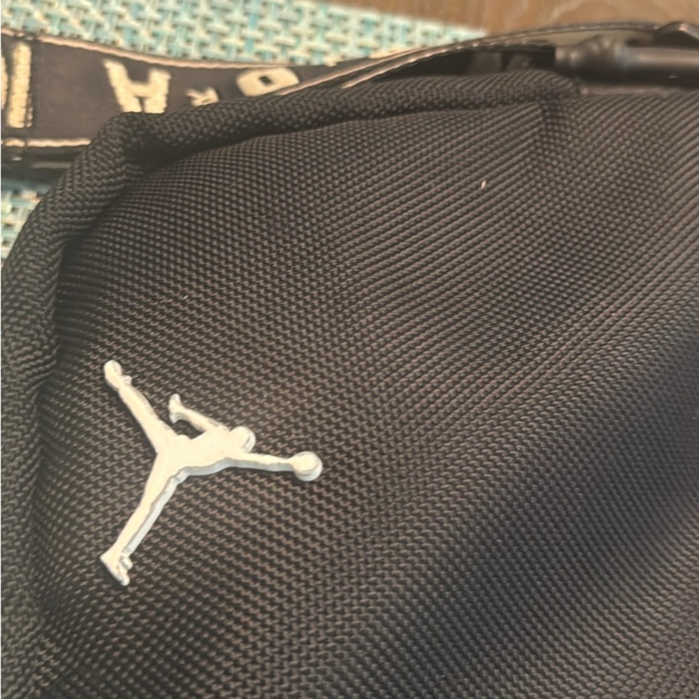 Jordan Black Belt Bag with Mesh Texture
